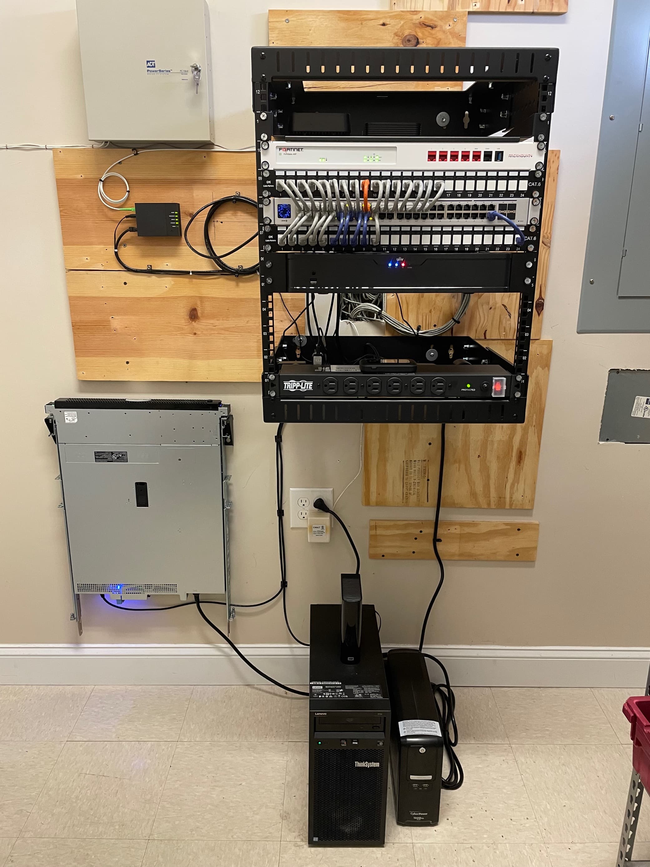 Cables after organization
